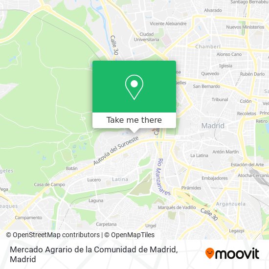 mapa Mercado Agrario de la Comunidad de Madrid