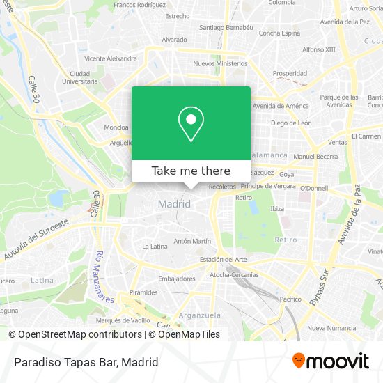 Paradiso Tapas Bar map