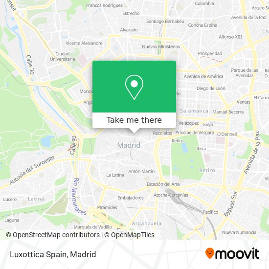 Luxottica Spain map