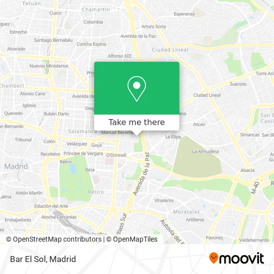 mapa Bar El Sol