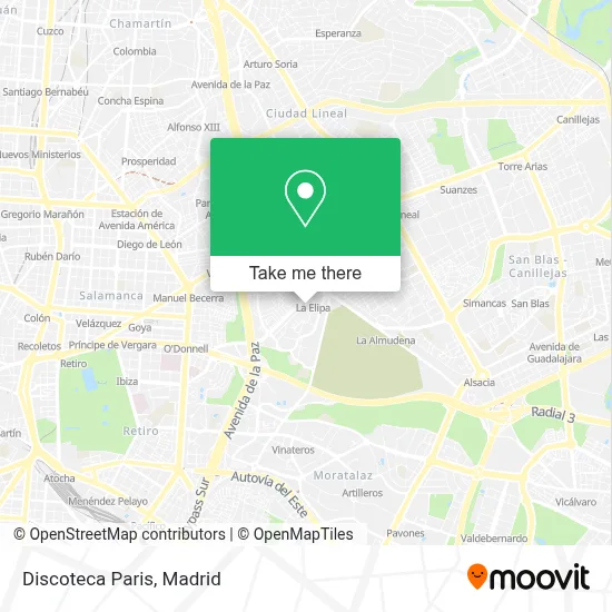 Discoteca Paris map