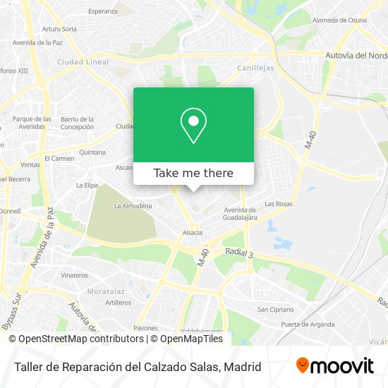 Taller de Reparación del Calzado Salas map