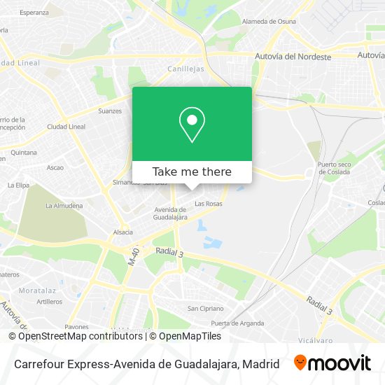 Carrefour Express-Avenida de Guadalajara map