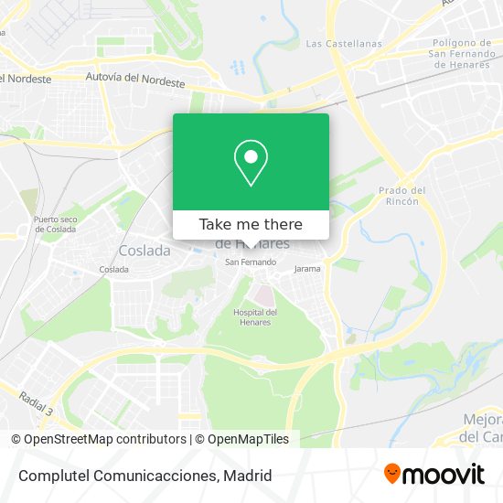 Complutel Comunicacciones map