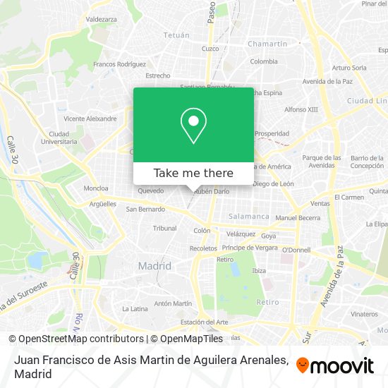 Juan Francisco de Asis Martin de Aguilera Arenales map