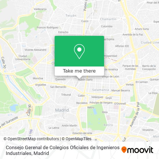 Consejo Gerenal de Colegios Oficiales de Ingenieros Industriales map