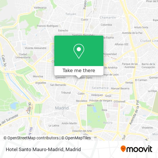 Hotel Santo Mauro-Madrid map