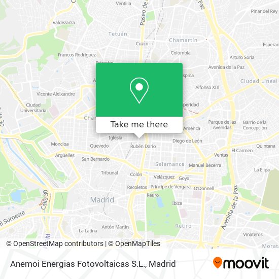 mapa Anemoi Energias Fotovoltaicas S.L.