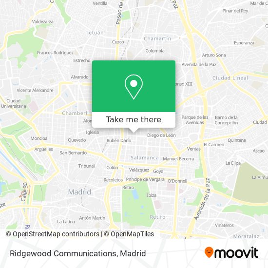 Ridgewood Communications map