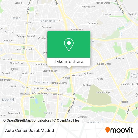 mapa Auto Center Josal