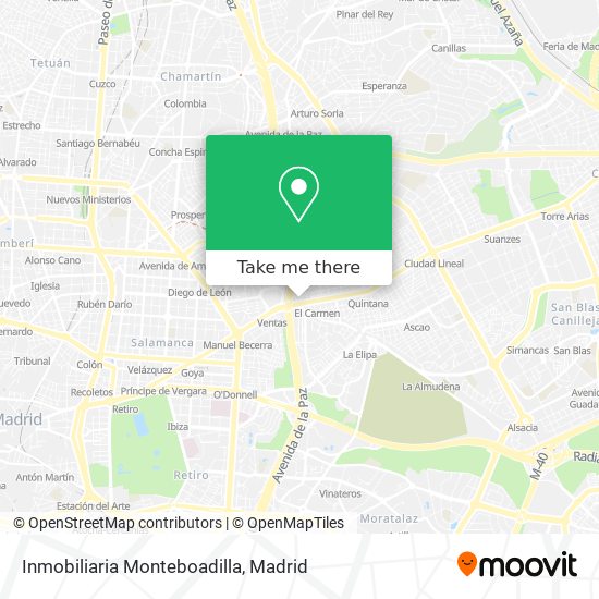 Inmobiliaria Monteboadilla map