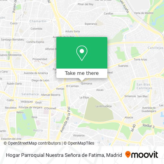 mapa Hogar Parroquial Nuestra Señora de Fatima