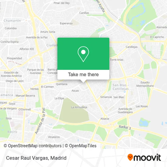 Cesar Raul Vargas map