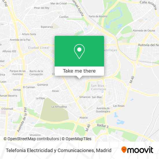 mapa Telefonia Electricidad y Comunicaciones