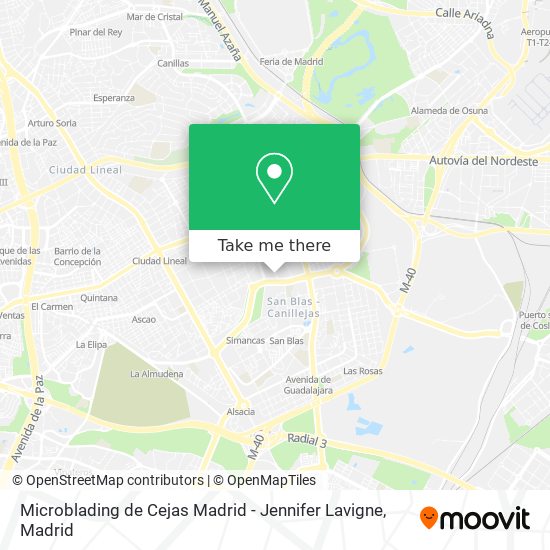 Microblading de Cejas Madrid - Jennifer Lavigne map