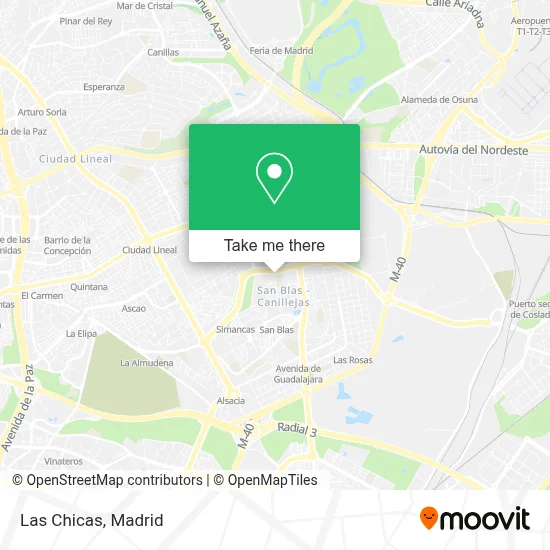 Las Chicas map