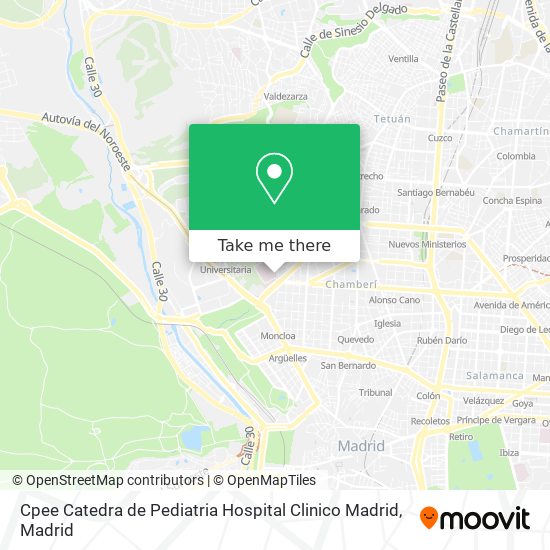 Cpee Catedra de Pediatria Hospital Clinico Madrid map