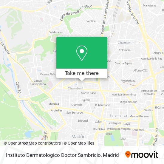 mapa Instituto Dermatologico Doctor Sambricio