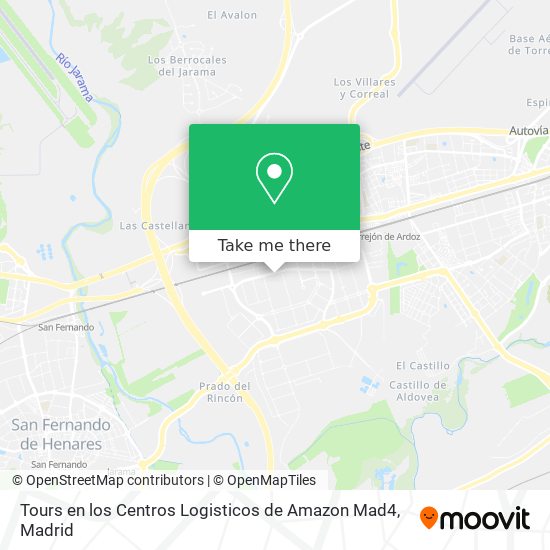 mapa Tours en los Centros Logisticos de Amazon Mad4