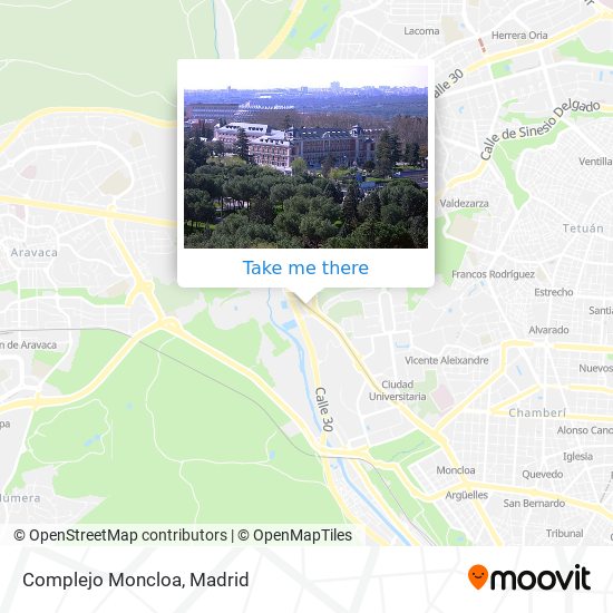 Complejo Moncloa map