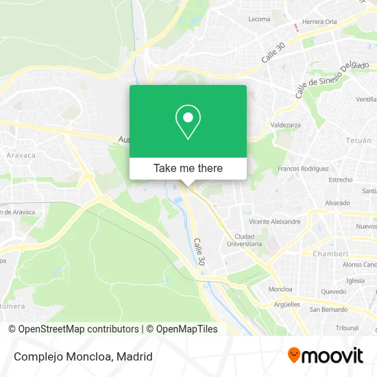 Complejo Moncloa map