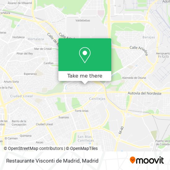 mapa Restaurante Visconti de Madrid