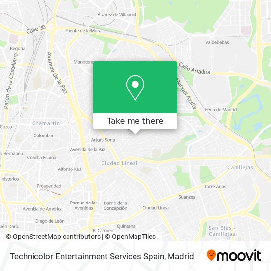 mapa Technicolor Entertainment Services Spain