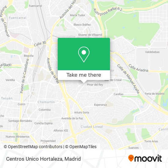 Centros Unico Hortaleza map