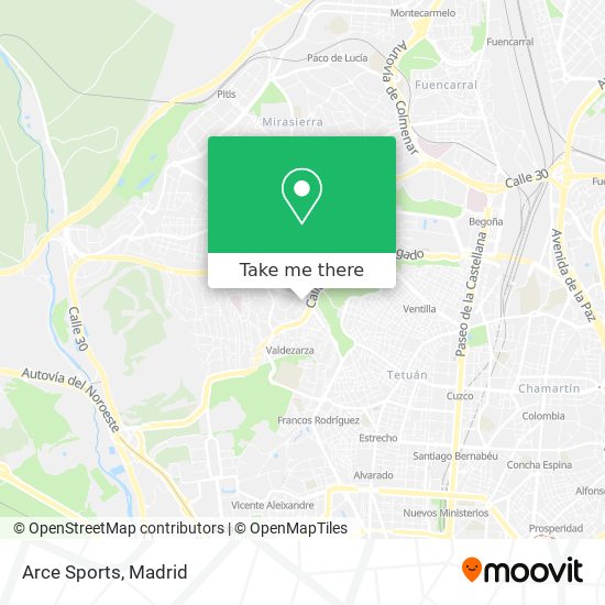 Arce Sports map