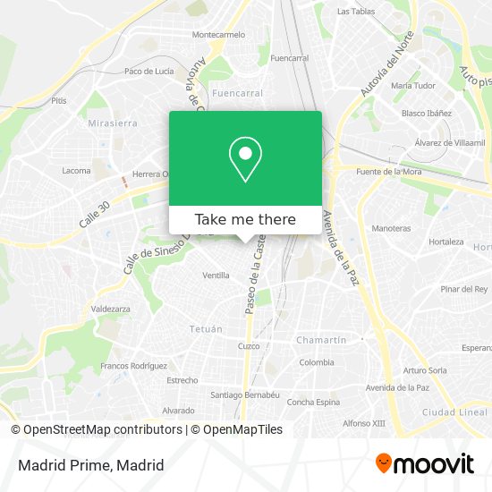 Madrid Prime map