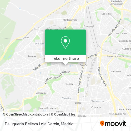 How to get to Peluqueria Belleza Lola Garcia in Madrid by Metro