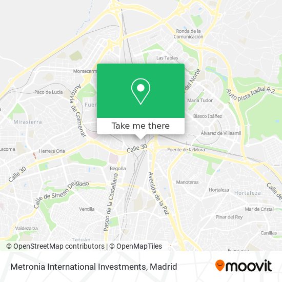 mapa Metronia International Investments