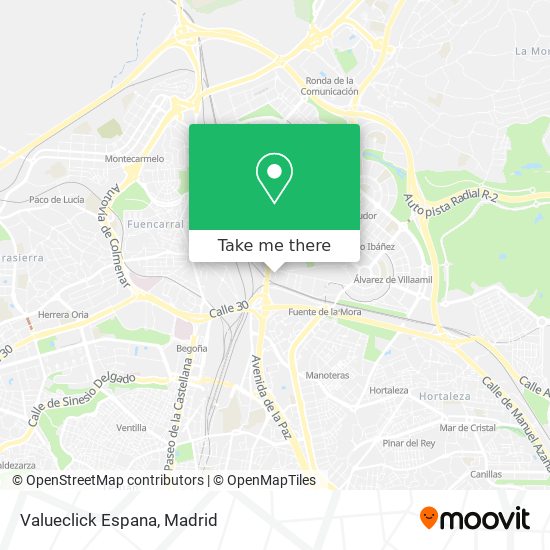 mapa Valueclick Espana