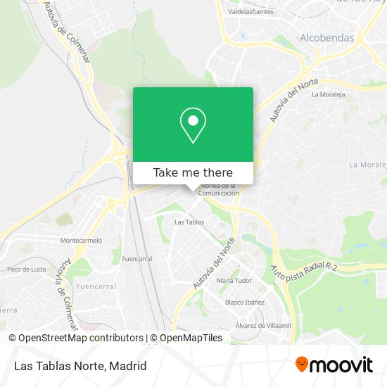 Las Tablas Norte map