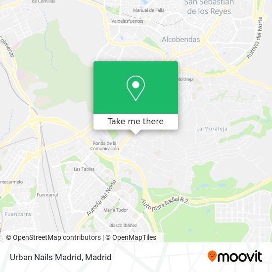 Urban Nails Madrid map