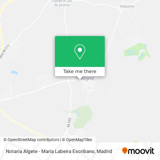 Notaria Algete - María Labeira Escribano map