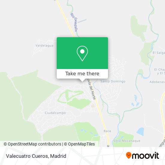 Valecuatro Cueros map