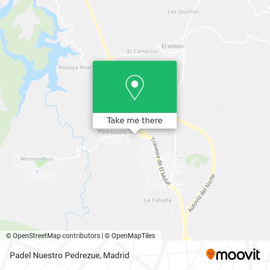 Padel Nuestro Pedrezue map