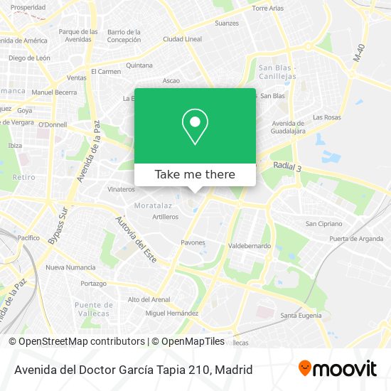 Avenida del Doctor García Tapia 210 map