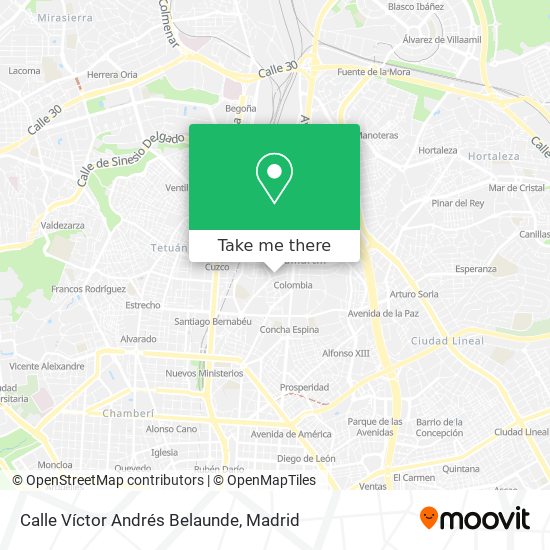 Calle Víctor Andrés Belaunde map