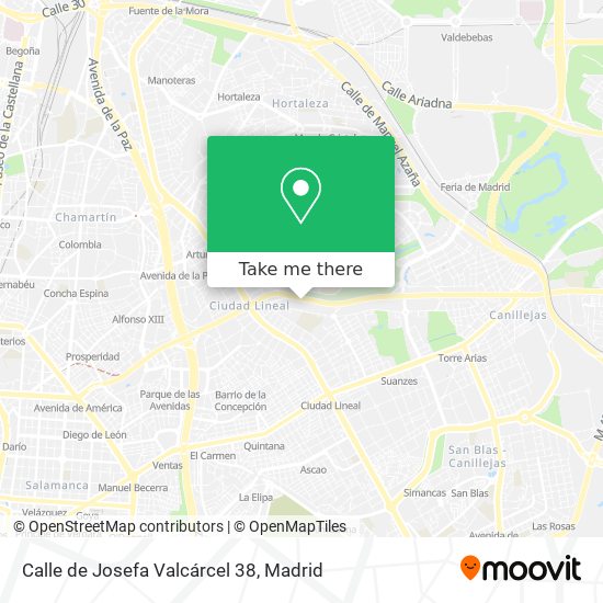 mapa Calle de Josefa Valcárcel 38