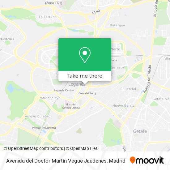 mapa Avenida del Doctor Martín Vegue Jaύdenes