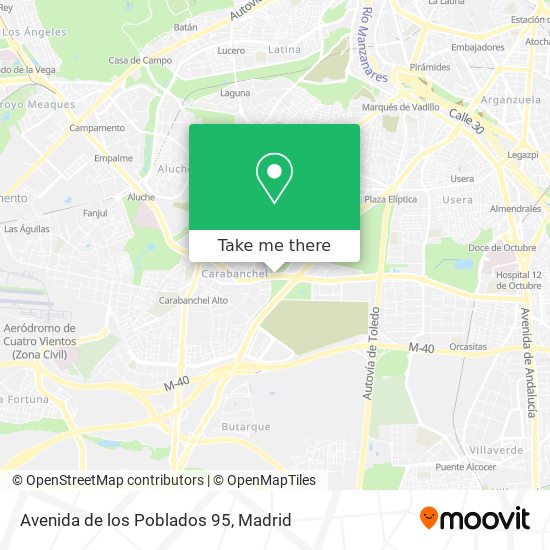 mapa Avenida de los Poblados 95