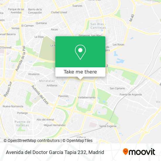 mapa Avenida del Doctor García Tapia 232