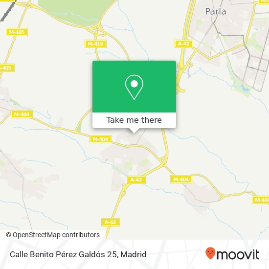 mapa Calle Benito Pérez Galdós 25