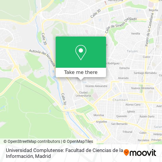 Universidad Complutense: Facultad de Ciencias de la Información map