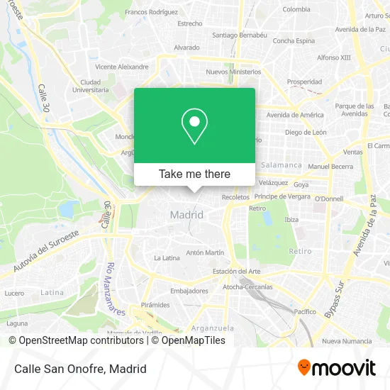 Calle San Onofre map