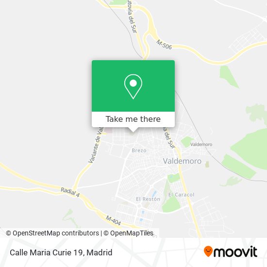 mapa Calle Maria Curie 19