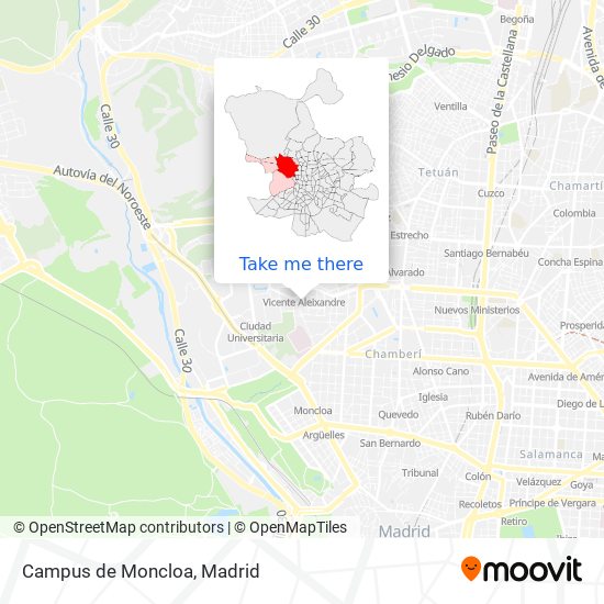 Campus de Moncloa map