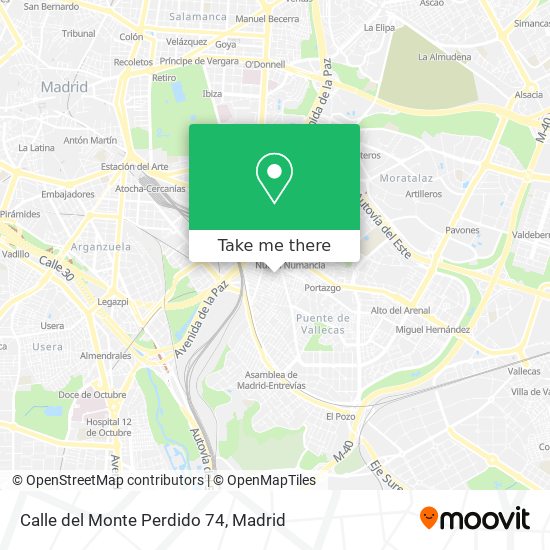 mapa Calle del Monte Perdido 74